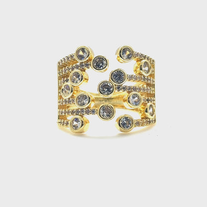 Starlit Bezel Open Ring